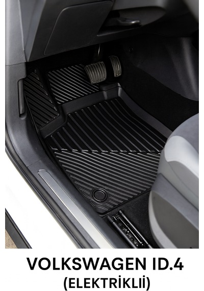 Volkswagen Id4 Elektrikli 2021+uyumlu 3d Premium Oto Paspas Su Geçirmez, Kaymaz, Kolay Temizlenir