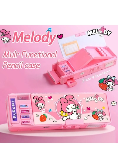 Sanrio Melody Çok Fonksiyonlu Kalem Kutusu Büyük Kapasiteli Kalem Kutusu Kodlu Melody-a Melody-a