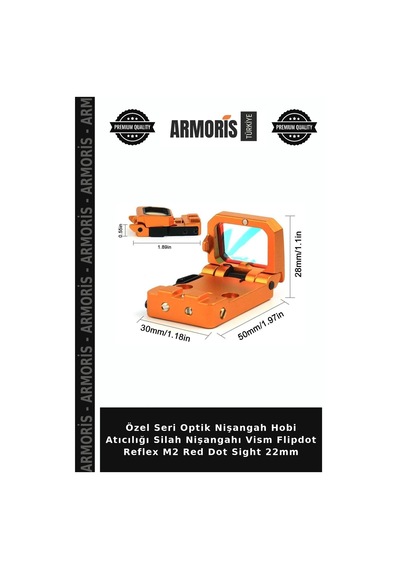 Özel Seri Optik Nişangah Hobi Atıcılığı Silah Nişangahı Vism Flipdot Reflex M2 Red Dot Sight 22mm