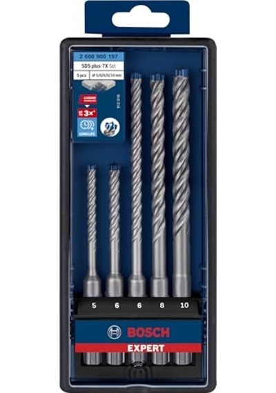 Professional Accessories 5 Parça Expert Sds Plus-7x Kırıcı Delici Delme Uçları Yumuşak Taş, Sert Taş, Beton, D