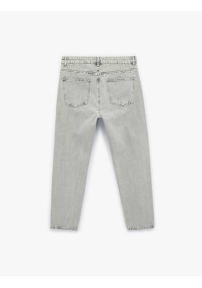 Koton Pamuklu Normal Bel Regular Fit Tapered Jean Pantolon - Joe Jean Gri 6sam40047nd Gri Koton Pamuklu Normal Bel Regular Fit Tapered Jean Pantolon - Joe Jean Gri 6sam40047nd Gri