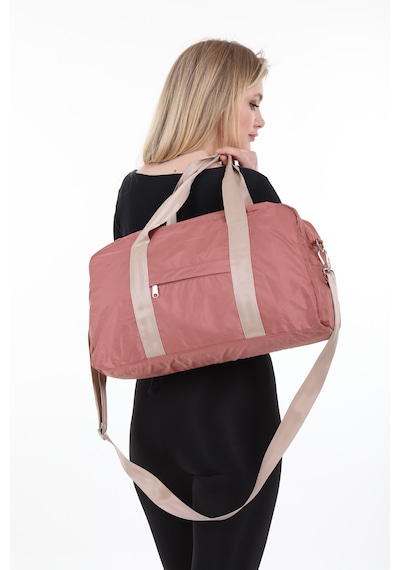 İcone Bag Kadın & Erkek Spor Çantası, Paraşüt Kumaş Önü Cepli Unisex Spor Fitness Gym Çantası Neon Turuncu