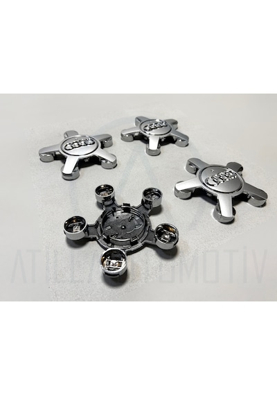 4 X Audi Q5 8r 09-17 Ahtapot Çelik Jant Göbek Seti Gri 112mm