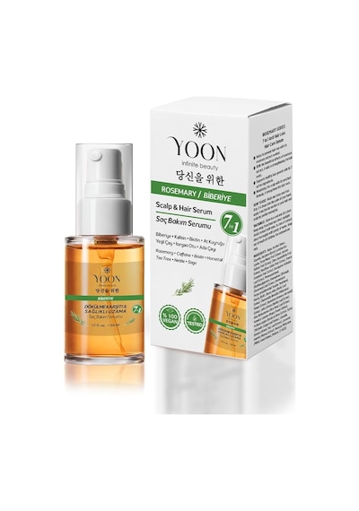 Yoon Vegan Biberiye Saç Bakım Serumu - Saç Dökülme Karşıtı, Hızlı Saç Uzatan, Sülfat, Paraben Ve Silikon İ
