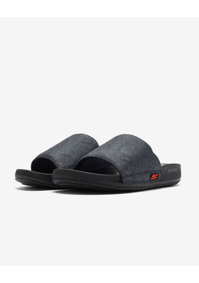 Skechers Hyper Slıde - Topographıc Erkek Gri Terlik 229137 Slt Gri