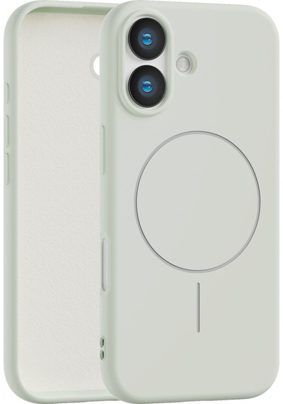 Apple Uyumlu iPhone 16 Plus İçi Kadife Magsafe Wireless Şarz Özellikli Telefon Kılıfı Bej