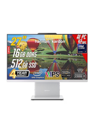 Lenovo IdeaCentre F0JW0010TR Ultra 7 256V 16 GB 512 GB 27" Free Dos AIO Masaüstü Bilgisayar