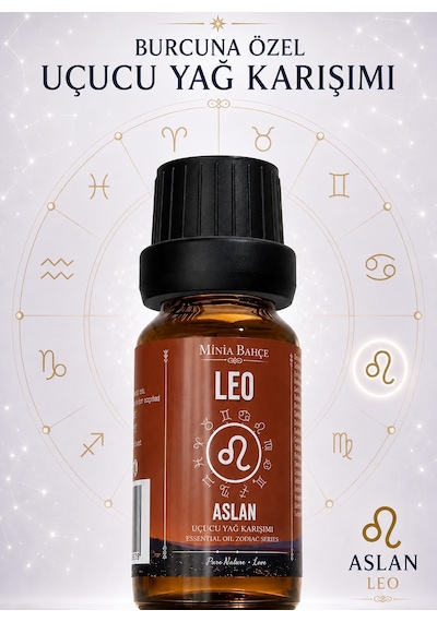 Minia Bahçe Aslan Burcu Uçucu Yağ Karışımı Itır Niaouli Tarçın Paçuli Adaçayı ve Limon Uçucu Yağları 10 ML