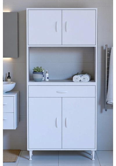 Eliusta Artex 80 Cm Yüksek Organizasyonlu Boy Dolabı 80x173x32,5 Cm Beyaz Banyo/mutfak Dolabı Beyaz Eliusta Artex 80 Cm Yüksek Organizasyonlu Boy Dolabı 80x173x32,5 Cm Beyaz Banyo/mutfak Dolabı Beyaz