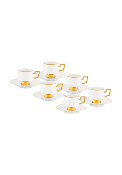 Jumbo Ellmore Gold 6'lı Kahve Fincan Takımı Gold