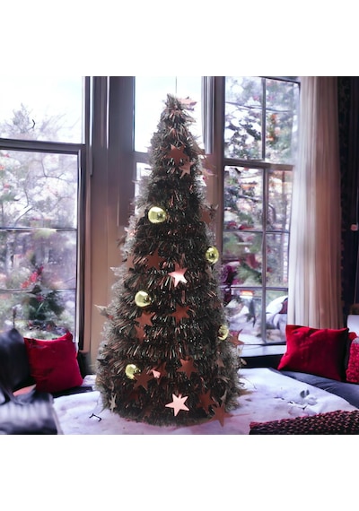 T.concept Yılbaşı Masa Süsü Yeni Yıl Yapay Noel Ağacı Yeşil Kırmızı