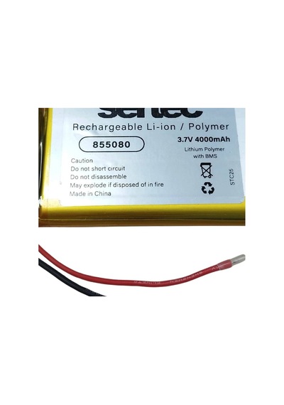Sertec 855080 3.7v 4000mah Li-polymer Pil Devreli/1.5a Evimdeyokyok