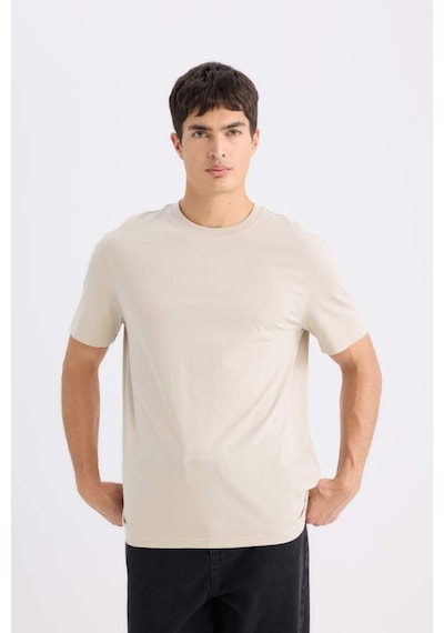 DeFacto %100 Pamuk New Regular Fit Bisiklet Yaka Basic Düz Kısa Kollu Tişört V7699AZ25SPBG170