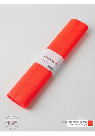 Premium Turuncu Krapon Süsleme Kağıdı 50x200 Cm 60 Gr Parti, Organizasyon Ve Okul Etkinlikleri İçin 1 Adet