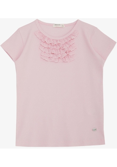 Breeze Kız Çocuk Tişört Güpürlü Fitilli 4-8 Yaş, Pembe-pembe Pembe Breeze Kız Çocuk Tişört Güpürlü Fitilli 4-8 Yaş, Pembe-pembe Pembe
