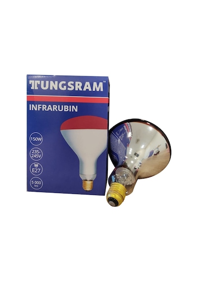 Isıtan Lamba,kırmızı Işık Infrared Ampul 150 Watt - 2 Adet
