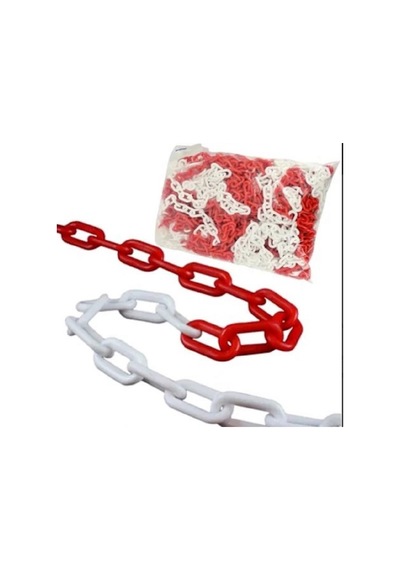 Üstün Plastik Trafik Zinciri Kırmızı-Beyaz 6Mm-25 Metre Ut3120 (544461296)