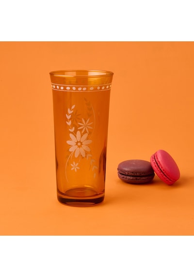 Raklee Nazenin 4'lü Meşrubat Bardağı Seti - Amber - 290 Ml Renkli
