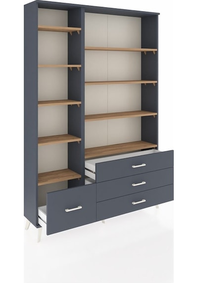 Arges Dolap 9 Raflı 4 Çekmeceli 132x30x195 Antrasit-çam/antr... Antrasit Arges Dolap 9 Raflı 4 Çekmeceli 132x30x195 Antrasit-çam/antr... Antrasit