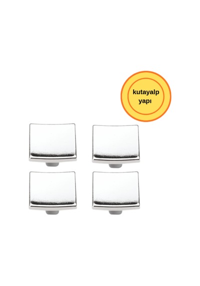 Kutayalp Yapı Nergis Düğme Dolap Çekmece Gardrop Düğmesi 4adet Gümüş