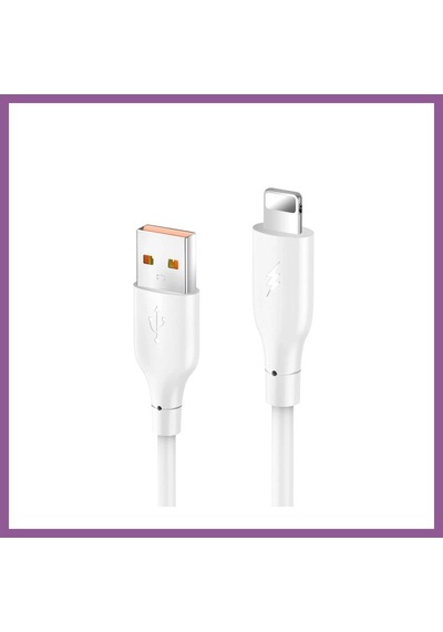 Ren.ga.renk Konfulon Dc64 Usb To Lightning 1m 3.0a Hızlı Şarj Kablo - Beyaz Rengaren