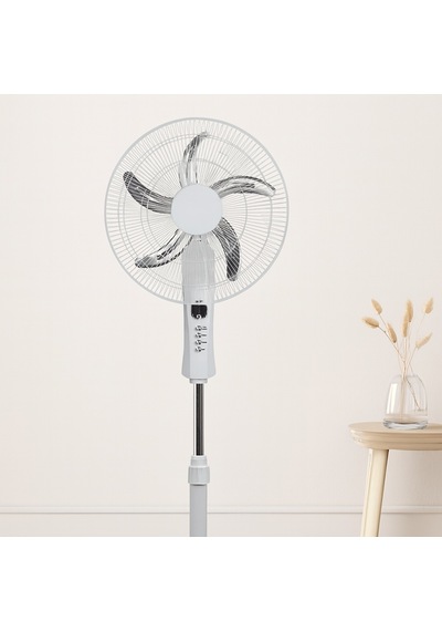 18 İnç 45 Cm Ayaklı Sanayi Tipi Vantilatör - Kumandalı, 65w, 5 Metal Pervane