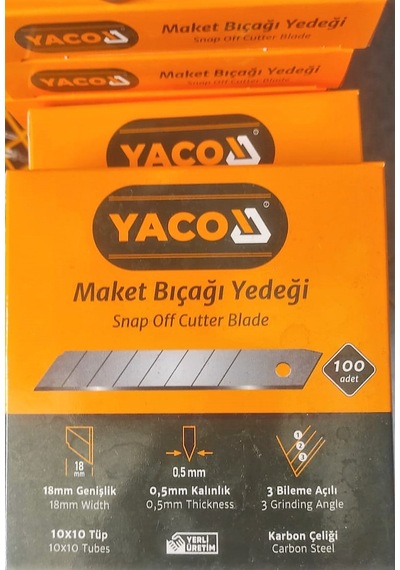 Maket Bıçağı Ağzı Yedeği Falçata Geniş 0.5 MM 100 Adet 10 Pk