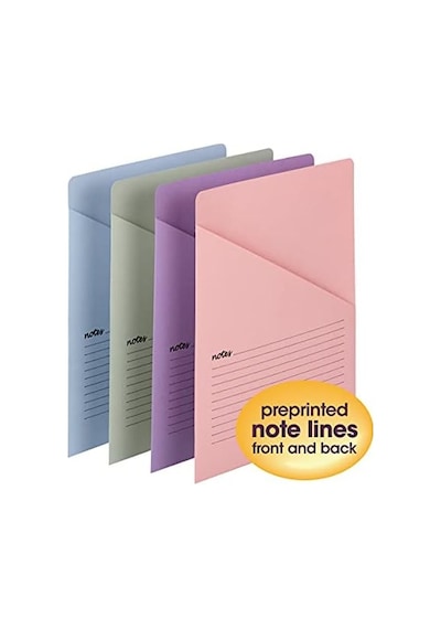 Organized Up Notes Slash File Ceket, Mektup Boyutu, Çeşitli Renkler, Paket Başına 12 Adet 75429 Açık Kahverengi