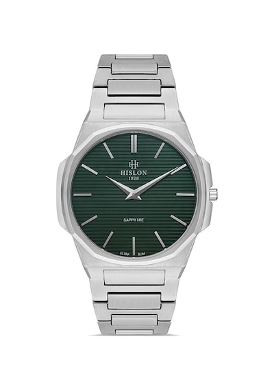 Hislon Cl127s-15ss Safir Çizilmez Cam 3 Atm Suya Dayanıklı Metalik Renk Erkek Kol Saati Metal
