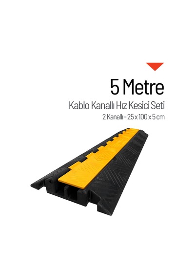 Kablo Kanallı Hız Kesici Seti 5 Metre - 2 Kanallı-4077