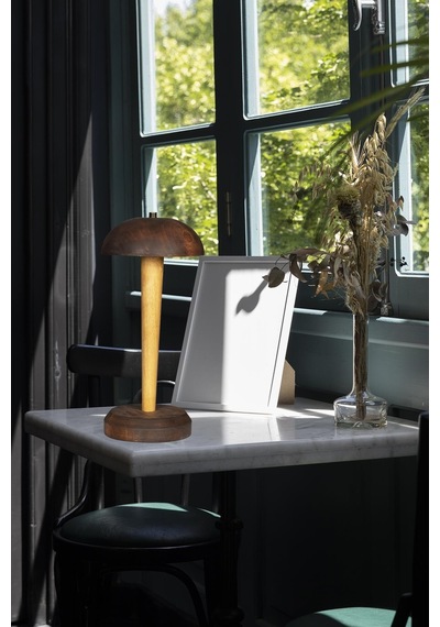 Portobello Wenge Ve Antik Meşe Şarjlı Masa Lamba