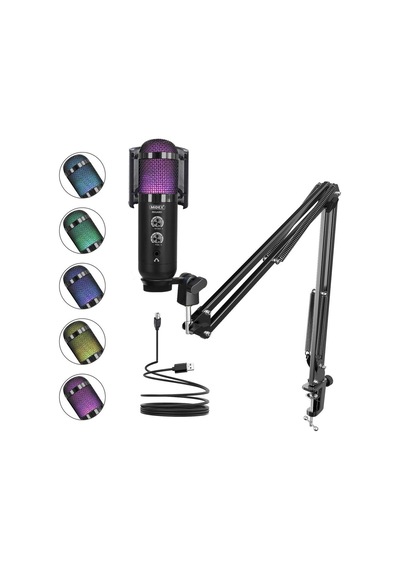 Midex Regard Rgb Set Usb Ekholu Oyuncu Ve Yayıncı Mikrofonu Kayıt Gaming Tiktok Twitch Canlı Yayın Discord Youtube