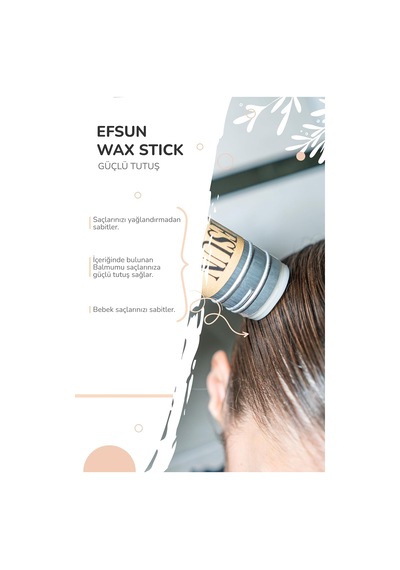 Hair Wax Stick 75gr, Saç Şekillendirici, Saç Sabitleyici, Besleyici Saç Waxı, Bebek Saç Sabitleyici Wax