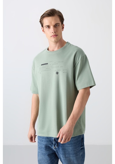 Tommy Life Açık Yeşil Pamuk Kalın Yumuşak Dokulu Oversize Fit Baskılı Erkek T-shirt - 88326 CAMEL Tommy Life Açık Yeşil Pamuk Kalın Yumuşak Dokulu Oversize Fit Baskılı Erkek T-shirt - 88326 CAMEL