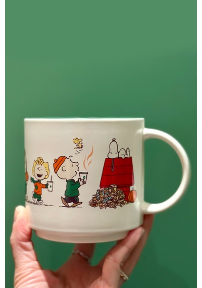 Starbucks Snoopy Peanuts Beyaz Baskılı Kupa 414ml - Limited Edition