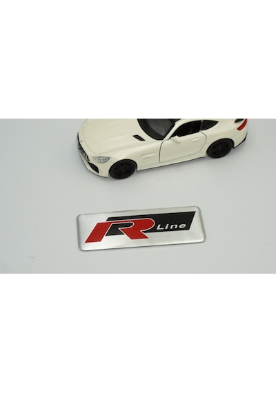 Vw Volkswagen R Line Krom Metal Body Plaka 3M 3D Logo Amblem