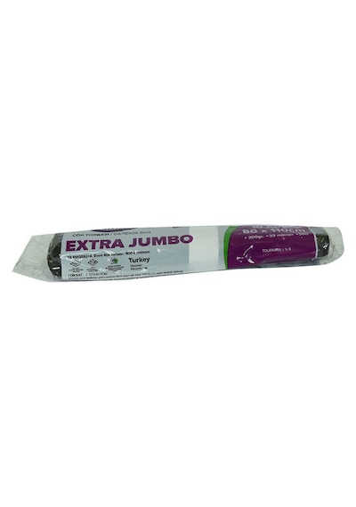 Çöp Torbası Extra Jumbo Boy 80x110cm 300gr 39mikron 90lt Siyah Rulo 10 Adet