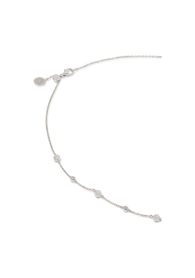 Şık 18k Beyaz Altın Ve Pırlanta Choker Kolye Çok Renkli