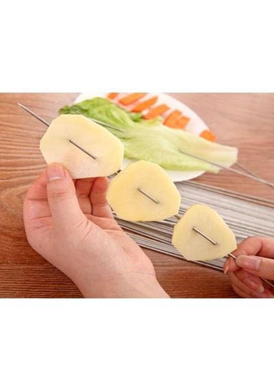 Profesyonel Yuvarlak Çöp Şiş Ciğer Şiş 67 Cm Transmisyon 10 Adet N11.595