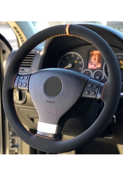 Passat B8-B8.5 Uyumlu Yüzüklü Alkantara Direksiyon Kılıfı 510523289