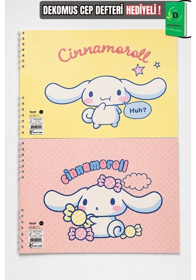 X Dekomus Lisanslı Cinnamoroll 17x25 Cm 15 Yaprak Resim Defteri Tek Adet Altın