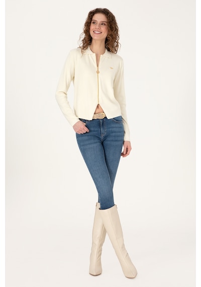 U.S. Polo Assn. U.s. Polo Assn. Kadın Hırka Triko 50317375-vr256 İnci