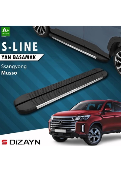 S-dizayn Ssangyong Musso S-line Krom Yan Basamak 213 Cm 2018-2026 A+ Kalite