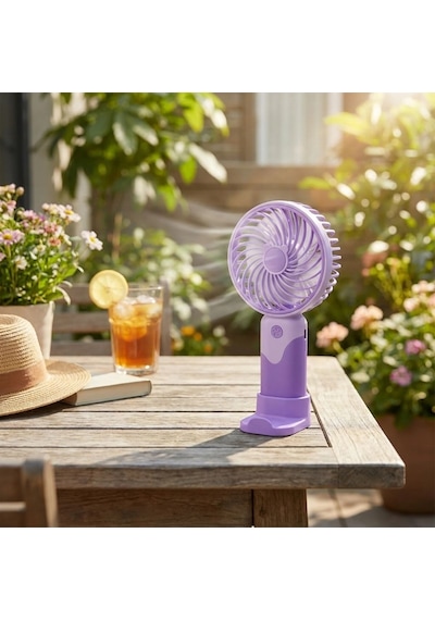 Büro Ev Ofis si İçin 3mod Masaüstü Telefon Tutuculuv Halka Tasarım Mini Fan