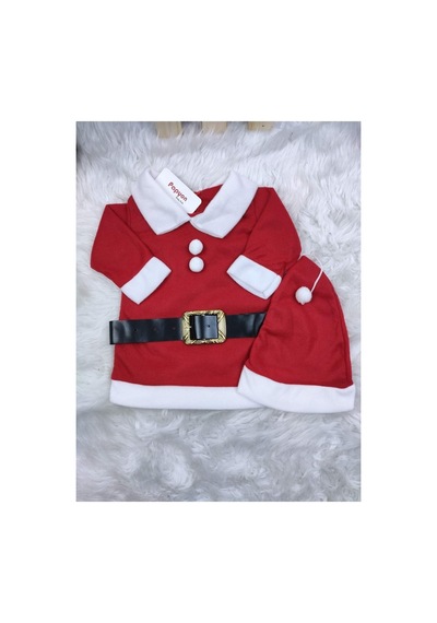 Pazarız Kız Çocuk Noel Elbise Noel Baba Kıyafeti Kostümü Yılbaşı Kırmızı
