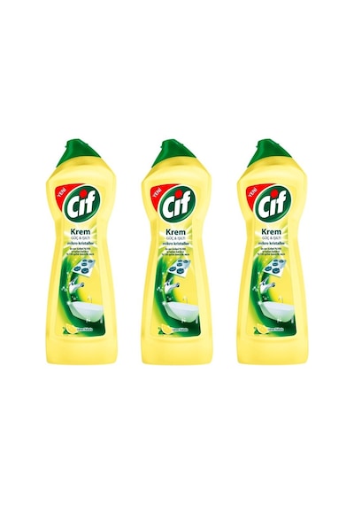 Cif Krem Mikro Kristaller Yüzey Temizleyici Limon Kokulu 3 x 750 ML