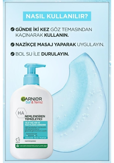 Garnier Saf&Temiz Nemlendiren Temizleyici 250 ML + Micellar Kusursuz Makyaj Temizleme Suyu 400 ML