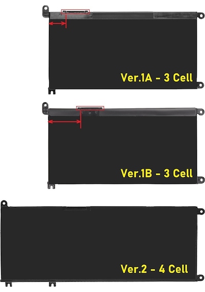 Dell Latitude L3400 Batarya Pil Retro Ver.1a 3cell