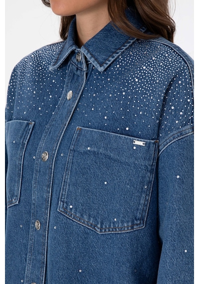U.s. Polo Assn. Kadın Mavi Gömlek Jean 50312347-dn0022 Mıd Blue