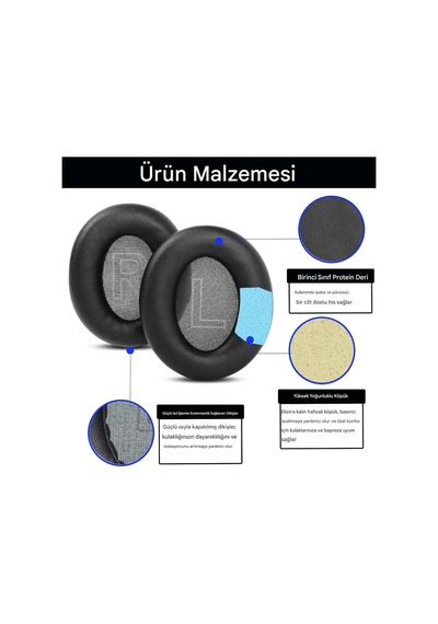 Anker Soundcore Life 2 İçin Q20/q20+/q20ı/q20bt Modelleriyle Uyumlu Suni Deri Kulaklık Pedi Haf